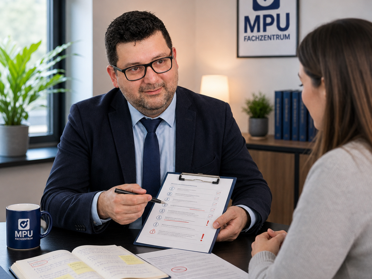 Hasan Özdemir erklärt im MPU Fachzentrum häufige Fehler bei der MPU Begutachtung anhand einer strukturierten Checkliste