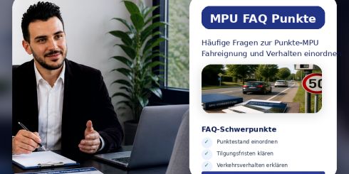 Beratung im MPU Fachzentrum zu häufigen Fragen bei einer MPU wegen Punkten mit Punktestand, Tilgungsfristen und fachlicher Einordnung