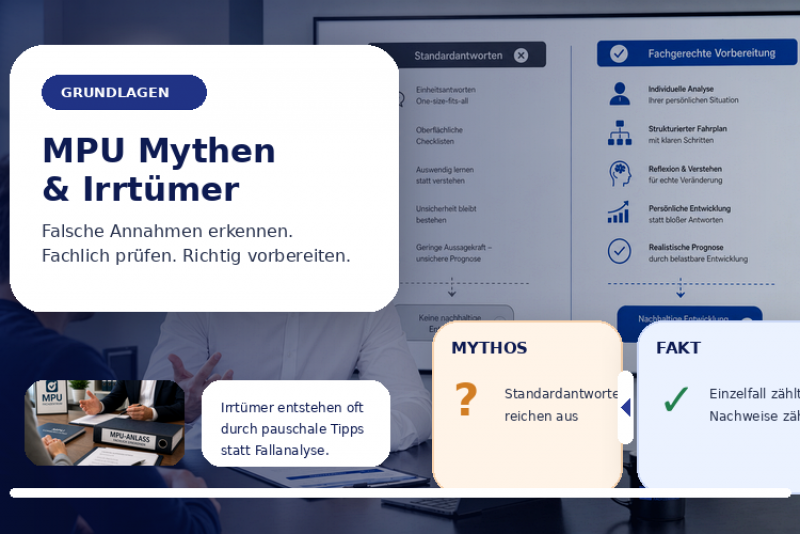 MPU Grundlagen Mythen und Bewertungslogik fachlich einordnen